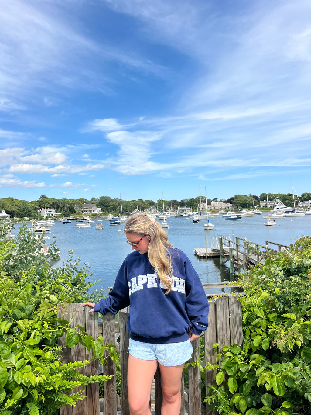 Navy Cape Cod Mockneck