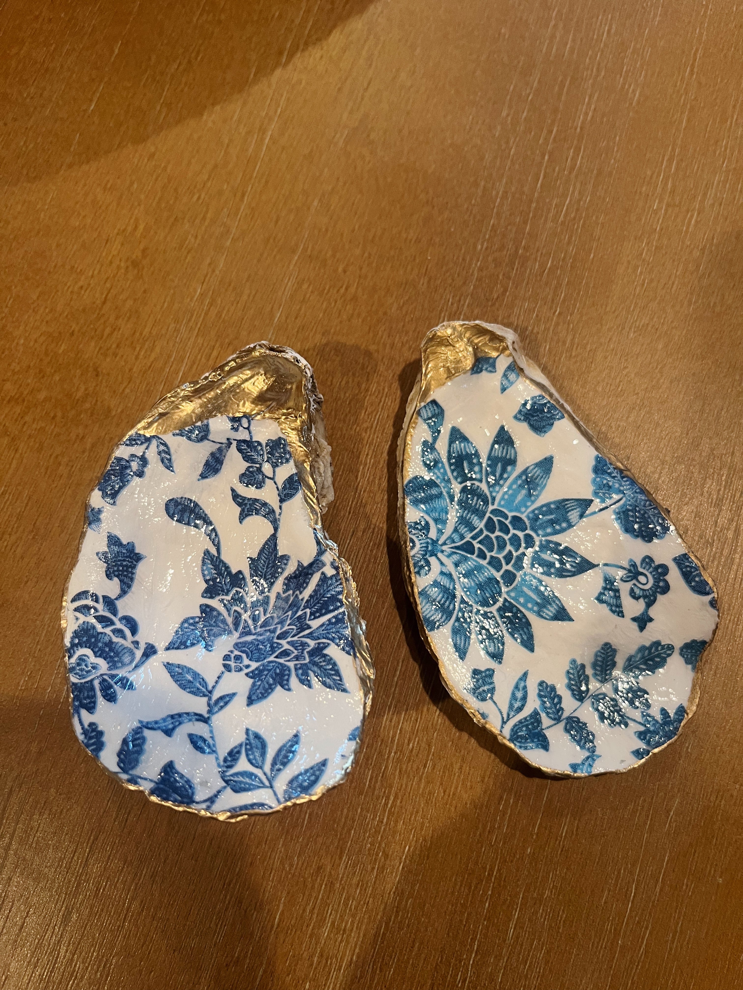 Indigo Oyster Shell Jewelry Dish