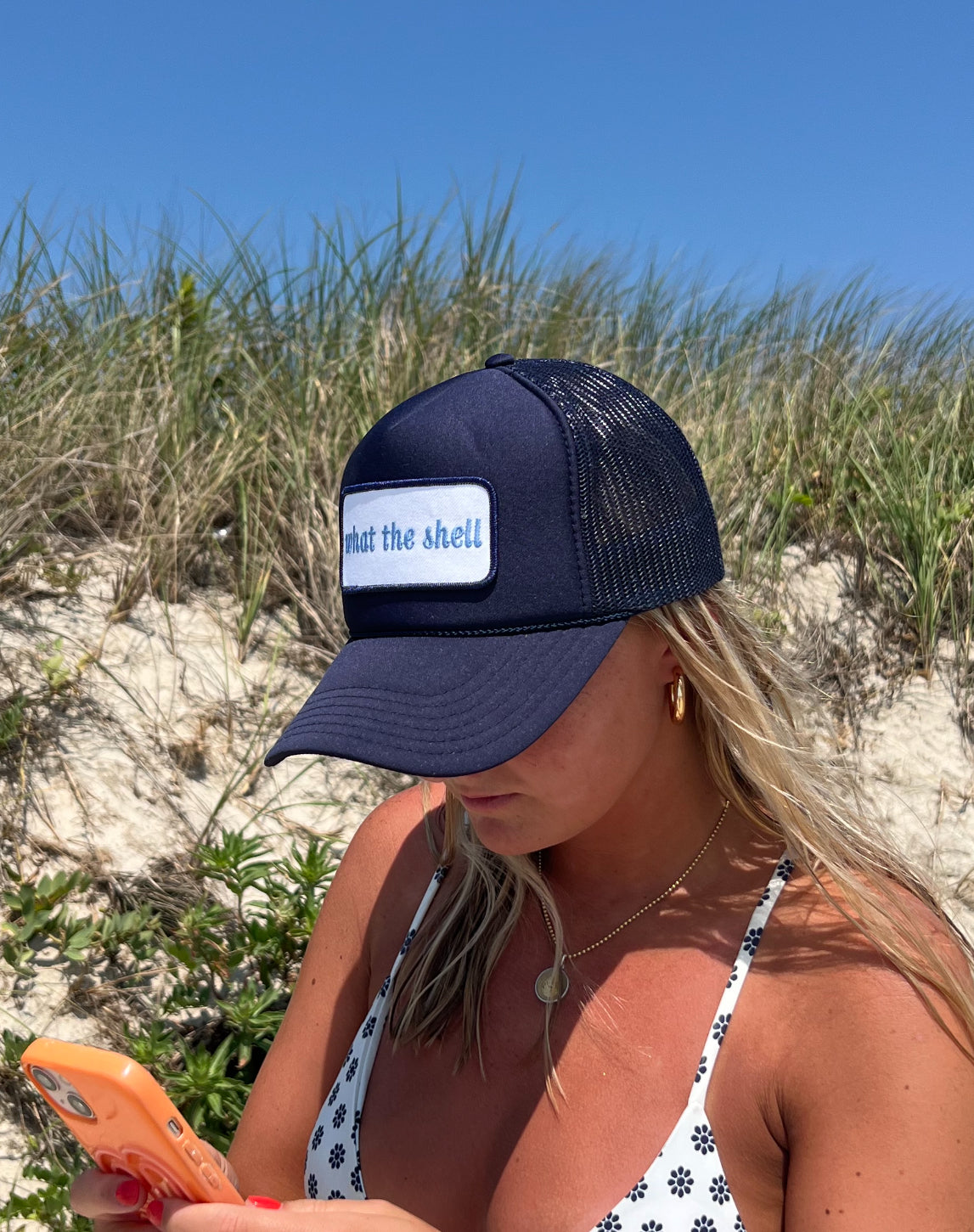 What The Shell Trucker Hat- NAVY