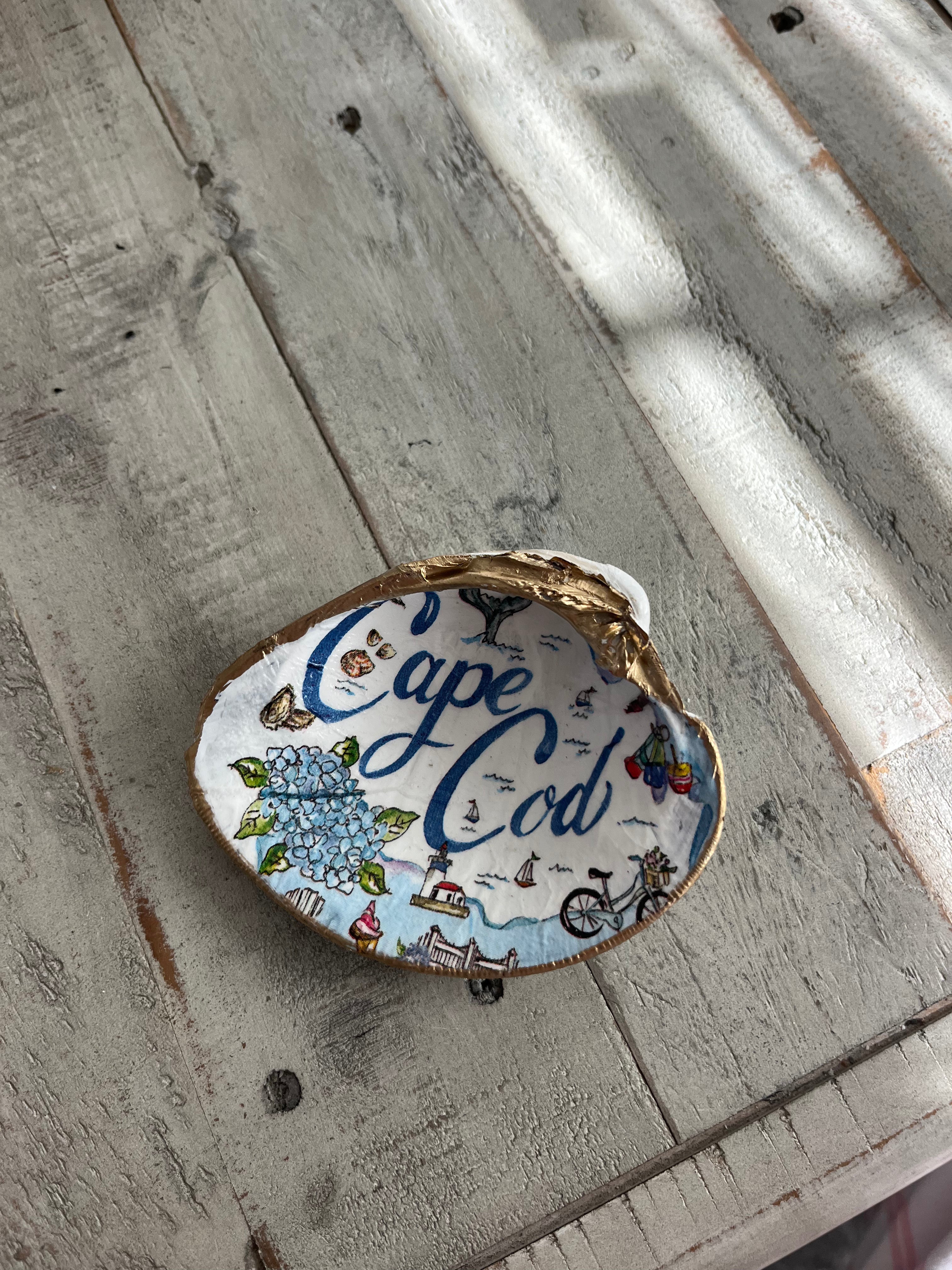 Cape Cod White Clam Shell Jewelry Dish