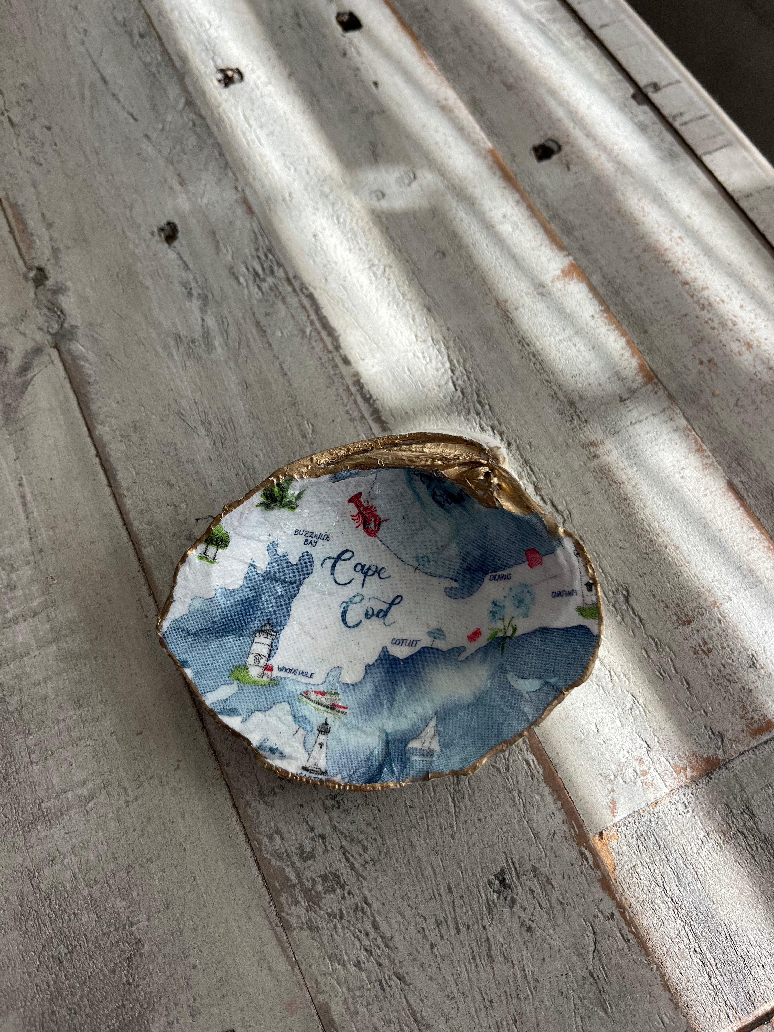Cape Cod Blue Clam Shell Jewelry Dish
