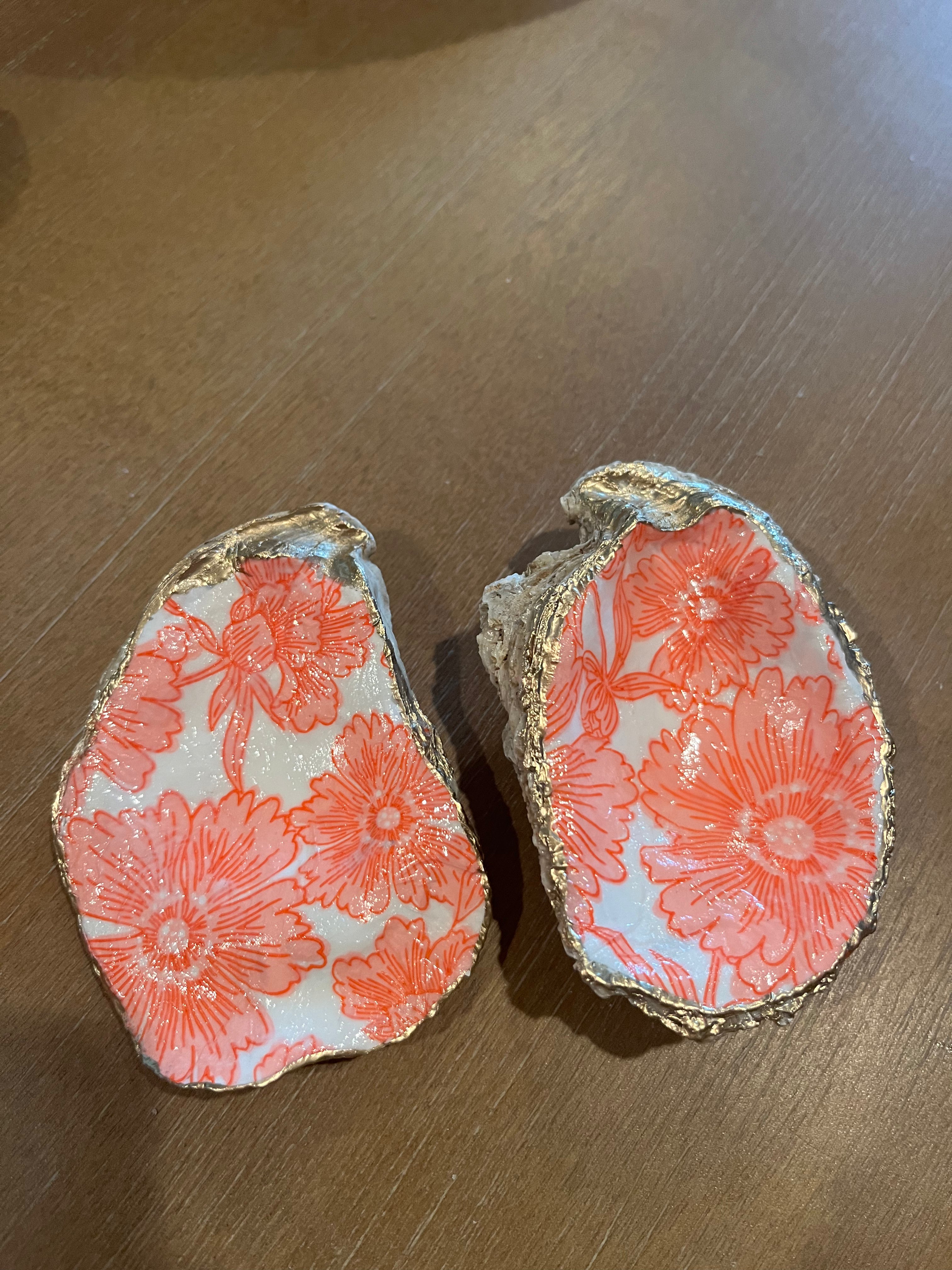Hibiscus Oyster Shell Jewelry Dish
