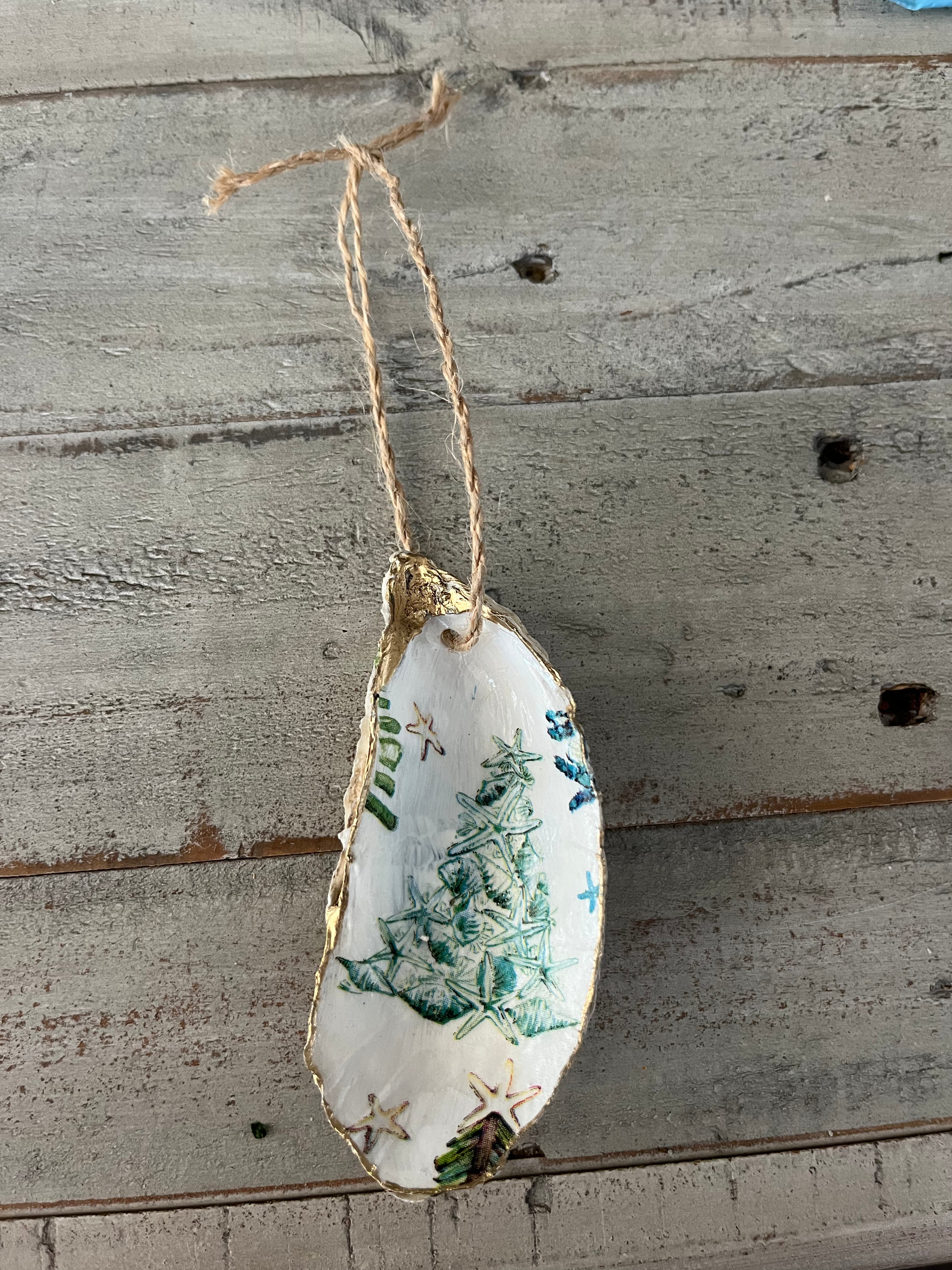 Tree Oyster Shell Ornament