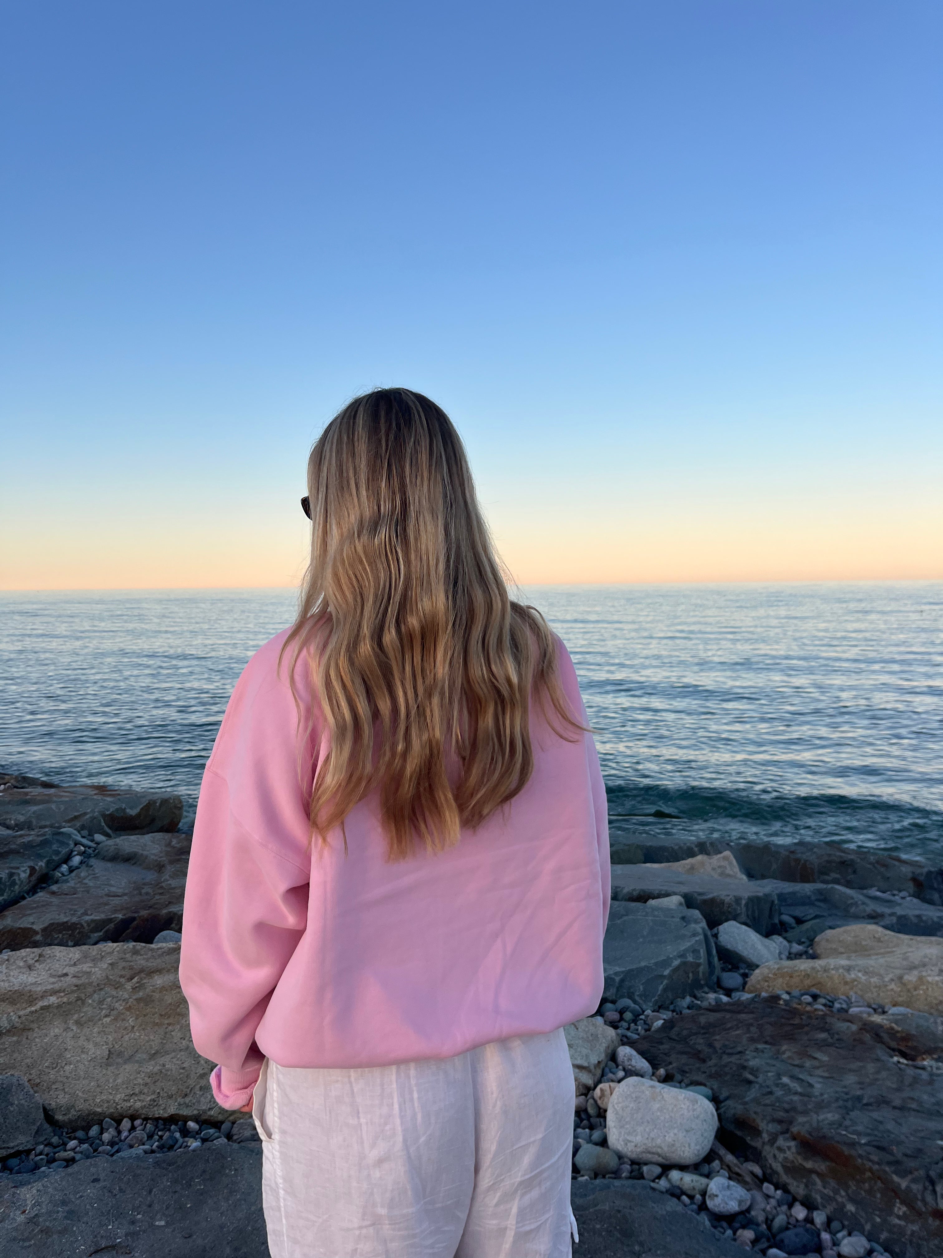 Pink New England Mockneck