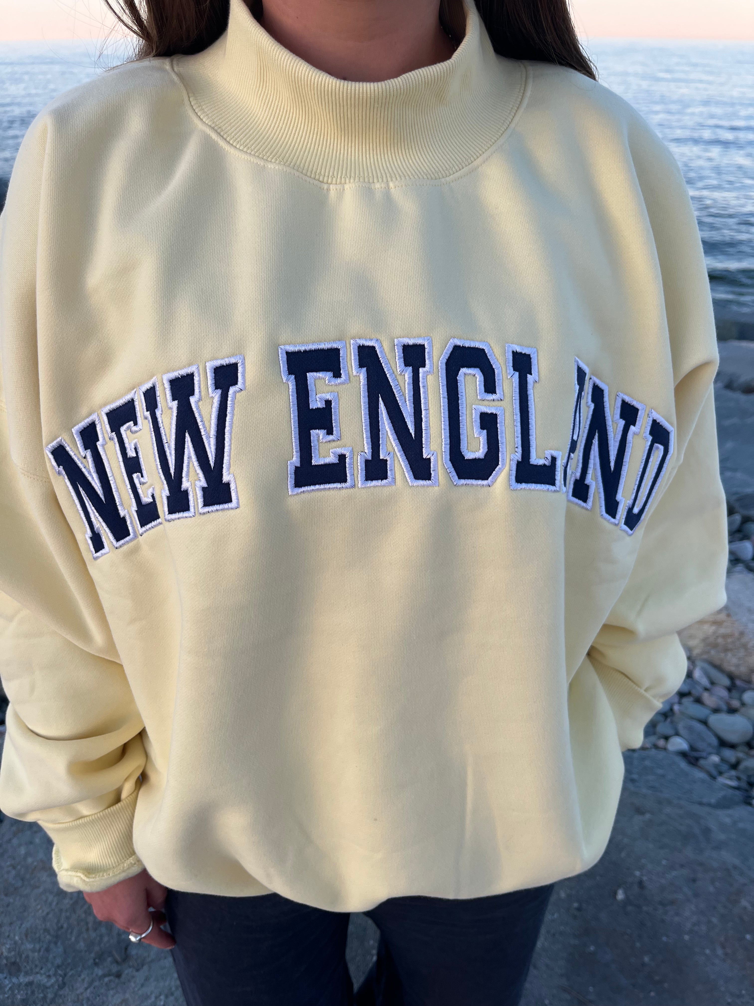 Yellow New England Mockneck
