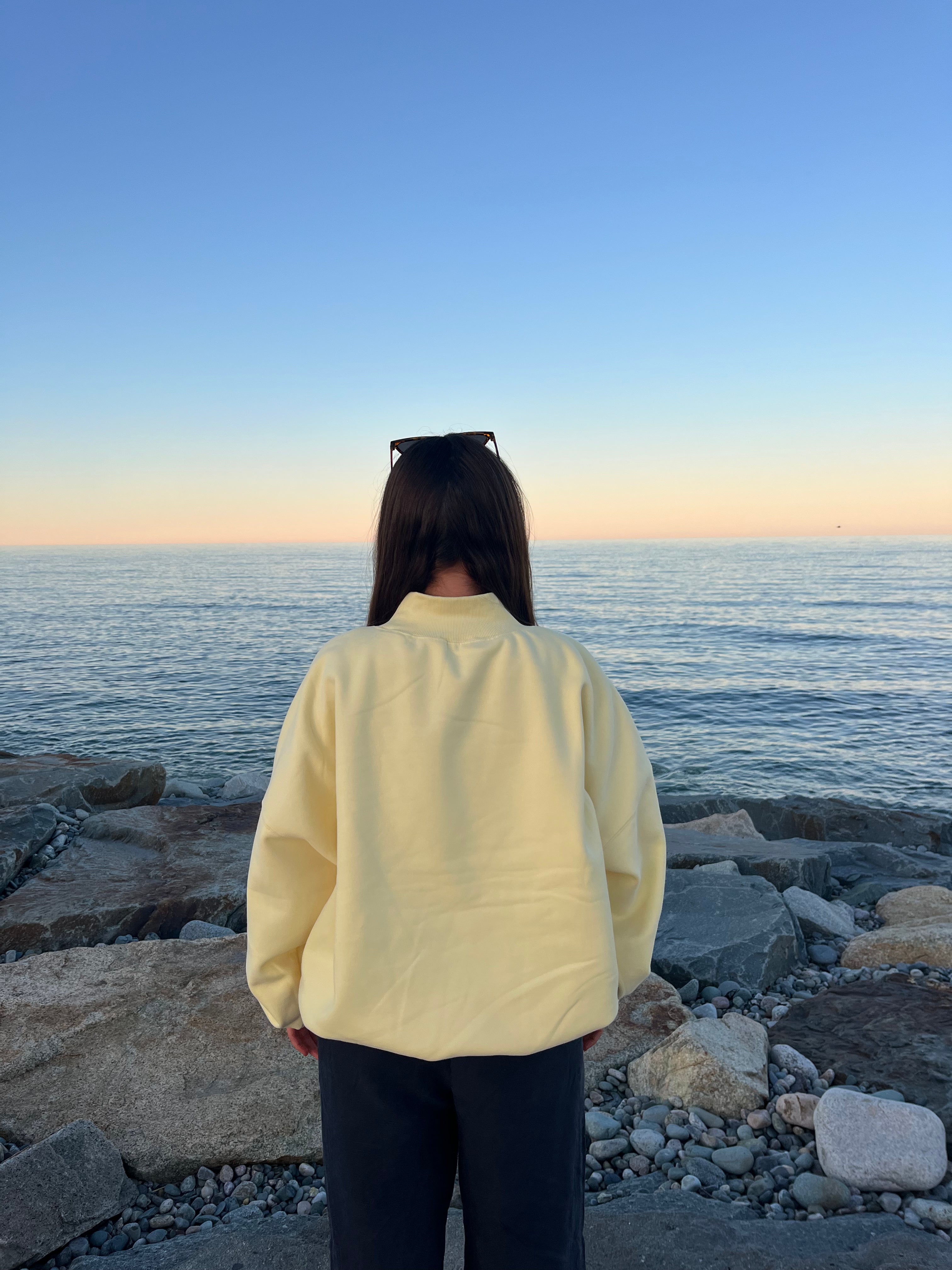 Yellow New England Mockneck