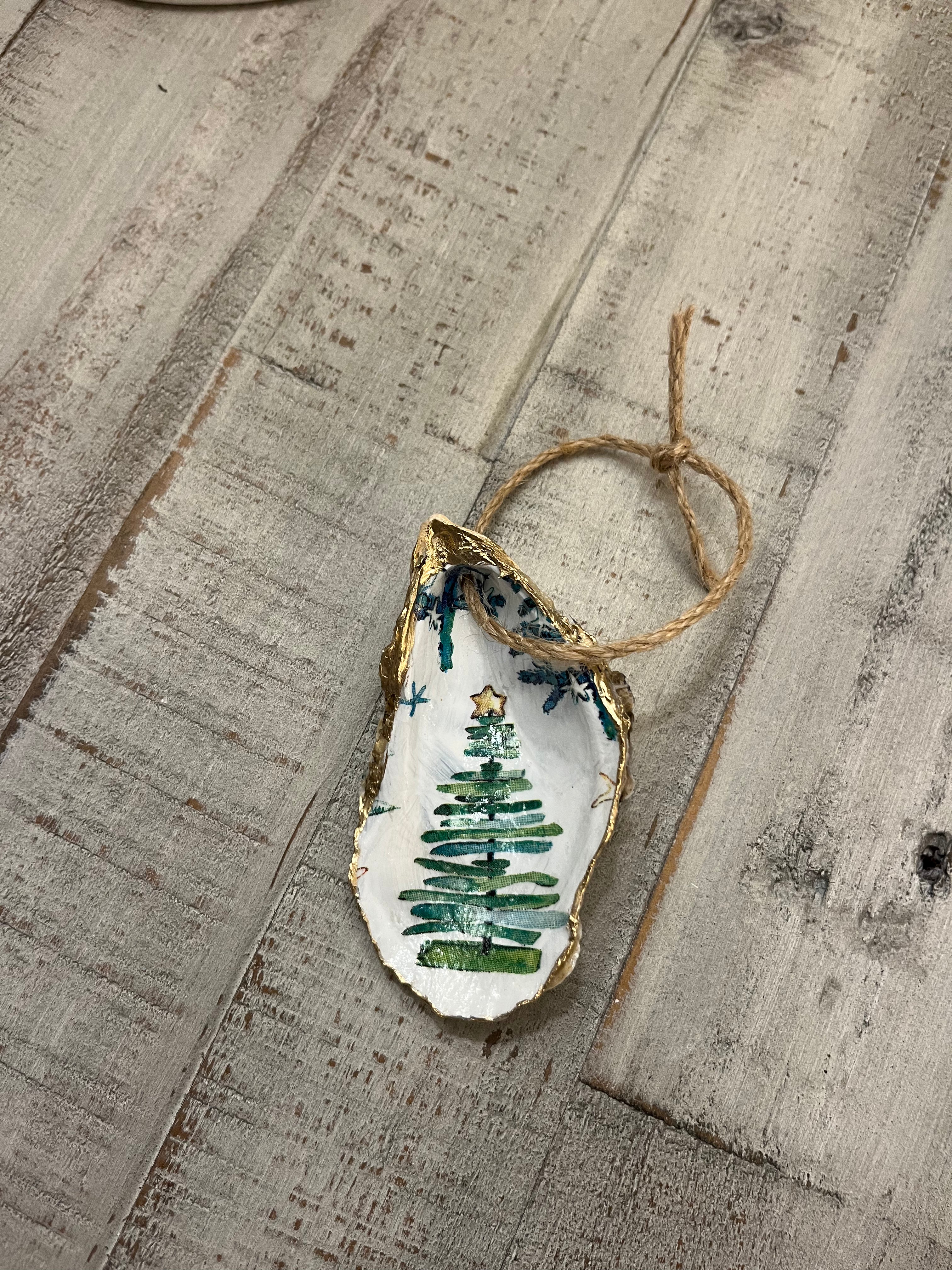 Tree Oyster Shell Ornament