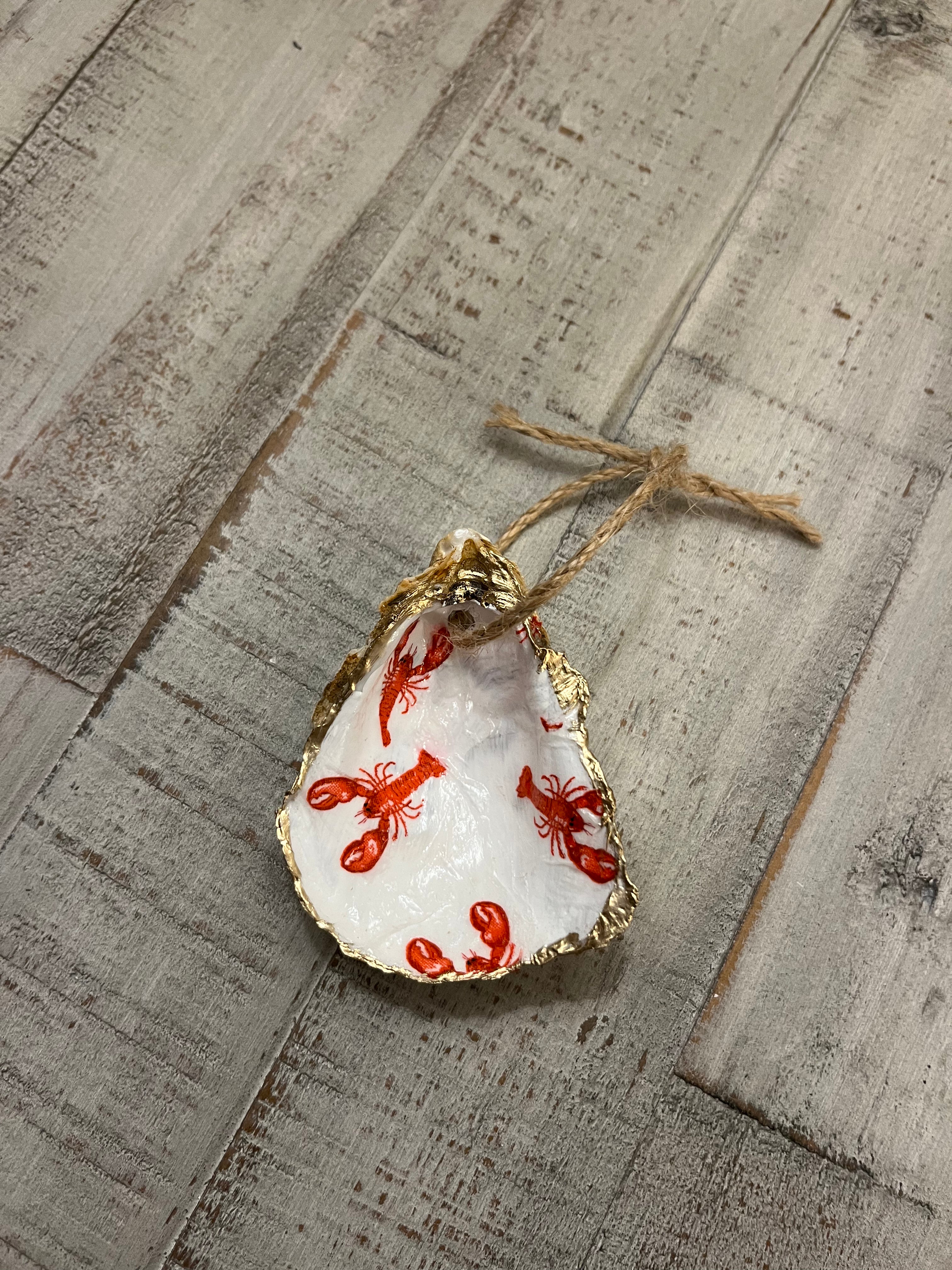 Lobstah Oyster Shell Ornament