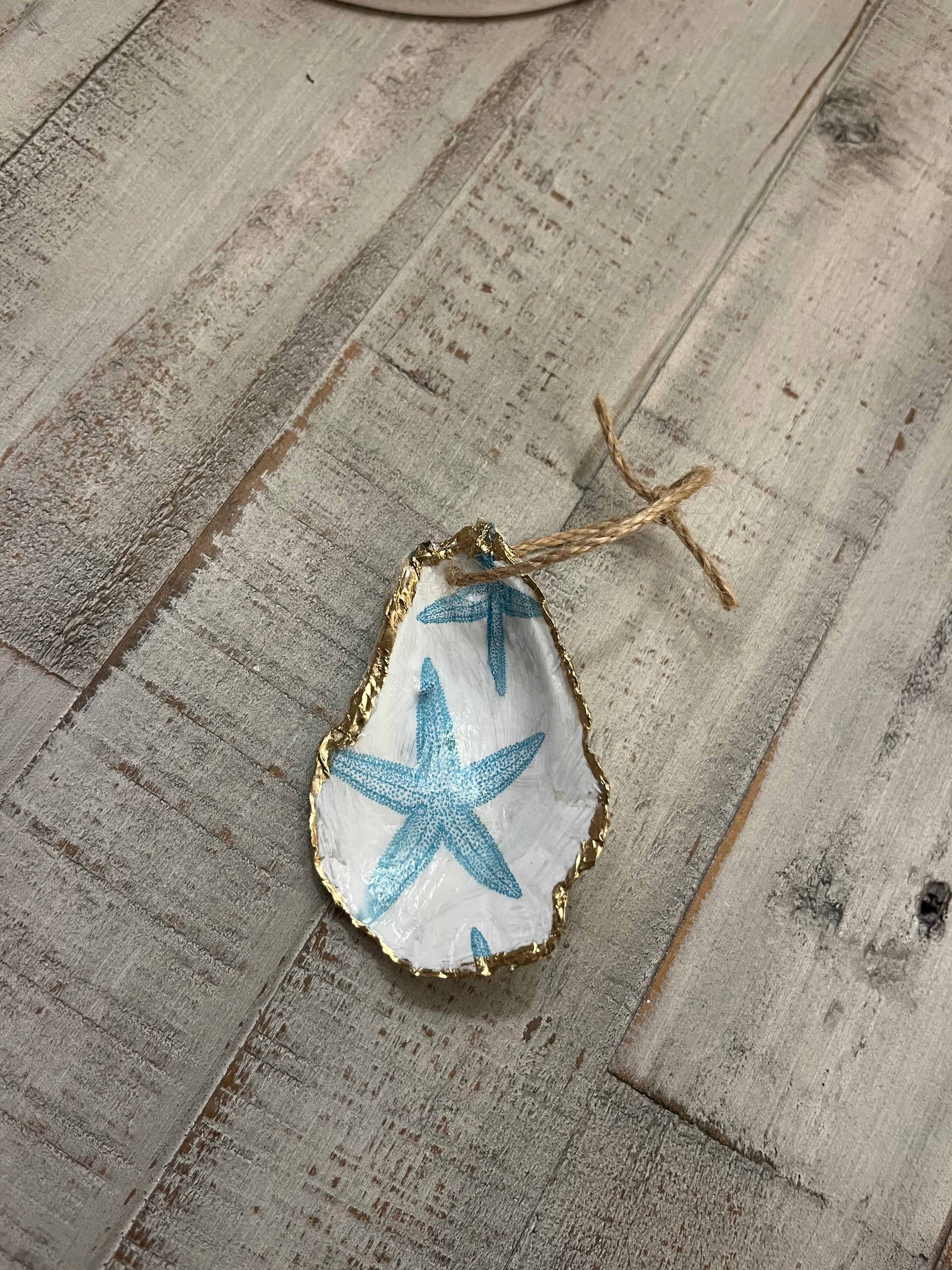Starfish Oyster Shell Ornament