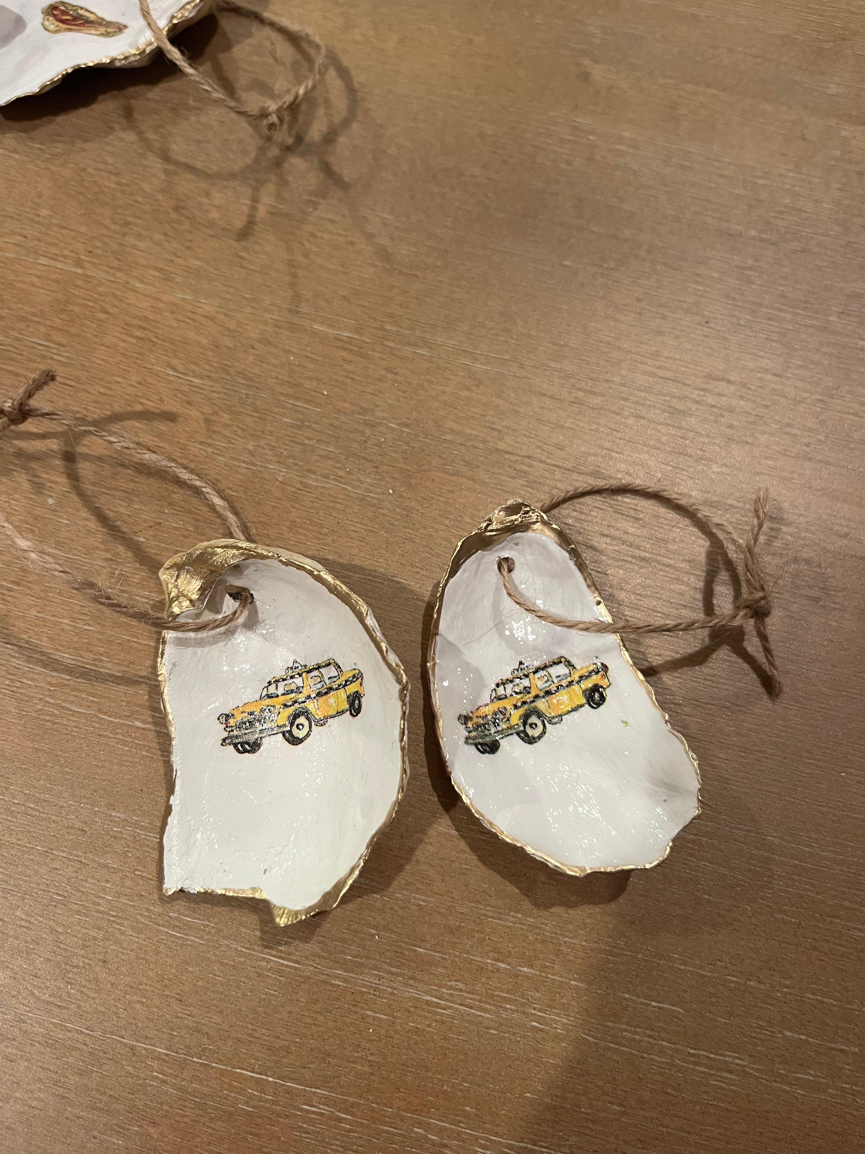Taxi Cab Oyster Ornament