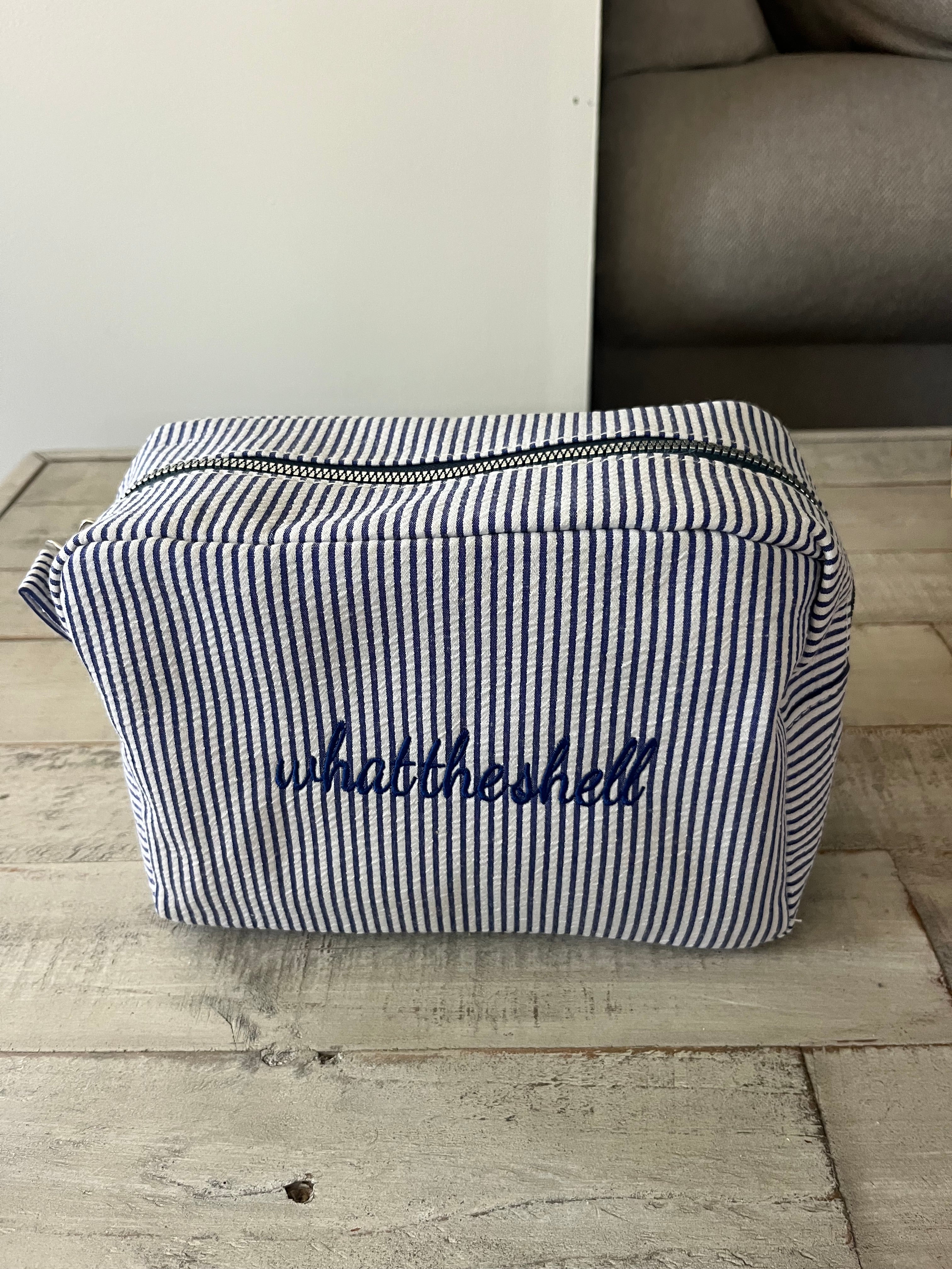 Blue What The Shell Makeup Bag